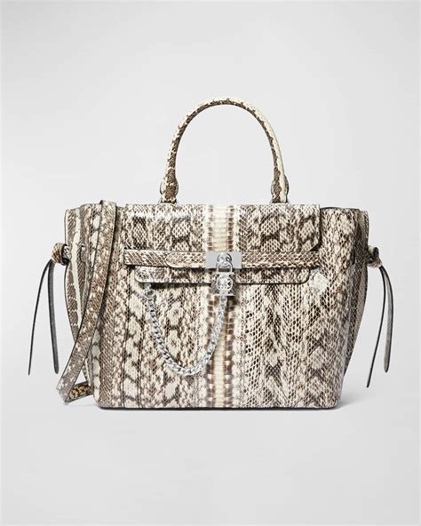 michael kors snakeskin hamilton bag|snakeskin Michael Kors collection handbags.